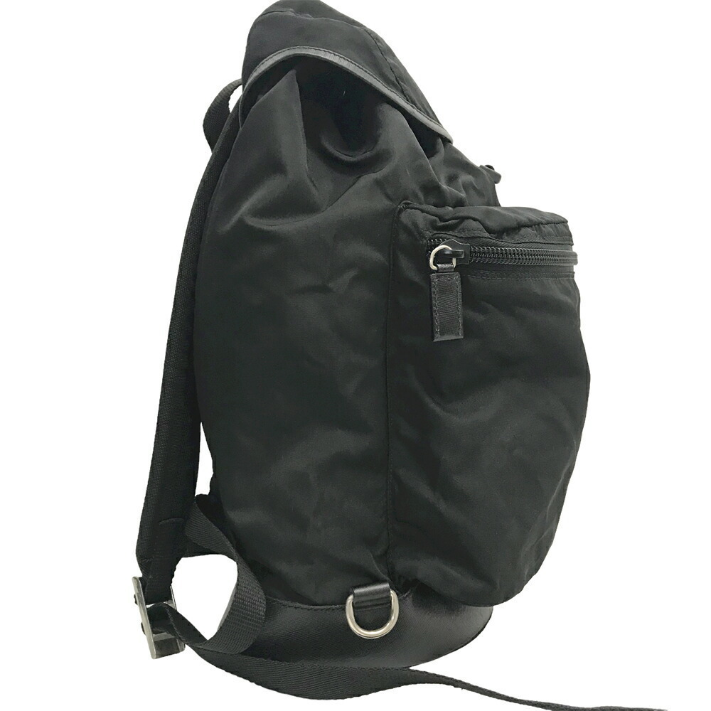 Prada Nylon Backpack Rucksack Drawstring Type Bla… - image 4
